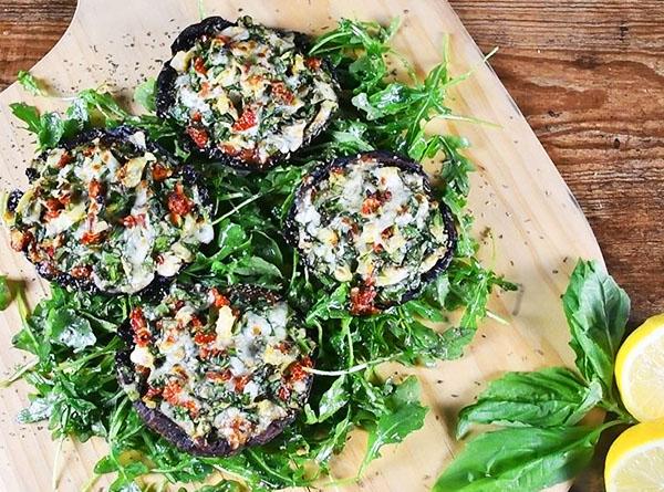 Portobello Mushroom Pizzas with Arugula Salad - Step 7